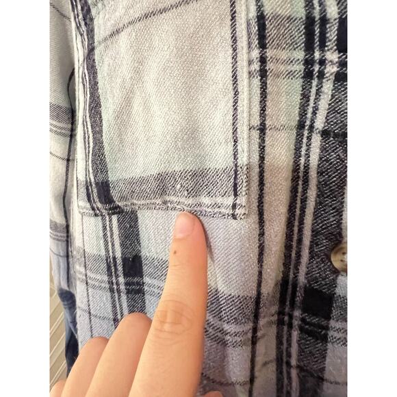 Lane Bryant Womens Blue Plaid Flannel Button Up Shirt Plus Size 14/16 Soft - Picture 2 of 9